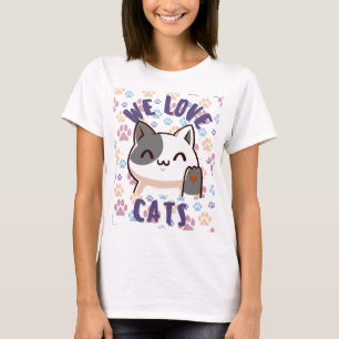 Cute Kawaii CAT Lovers  T-Shirt