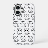 Cute Kawaii Cat Pattern iPhone Case