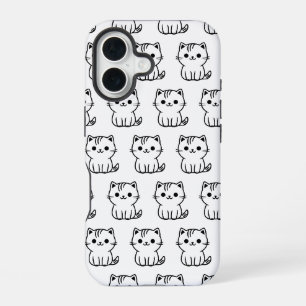 Cute Kawaii Cat Pattern iPhone Case