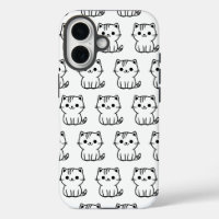 Cute Kawaii Cat Pattern iPhone Case