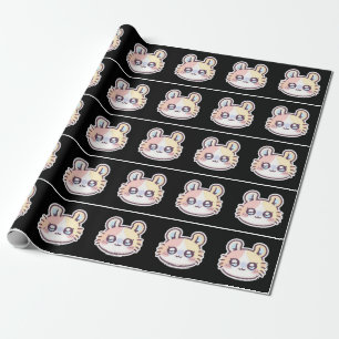 Cute Kawaii Cat Sticker – Adorable Kitty Aesthetic Wrapping Paper
