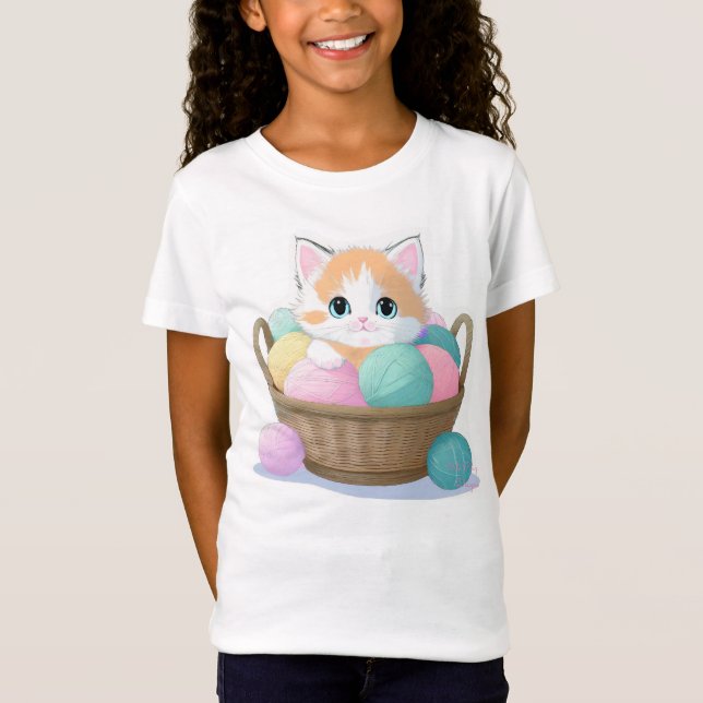 Cute kawaii cat T-Shirt (Front)
