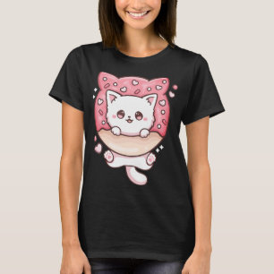 Cute Kawaii Cats Doughnut Anime Lover Otaku Fun Ca T-Shirt