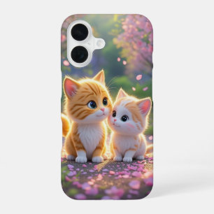 Cute Kawaii Cats in Cherry Blossom Phone Case
