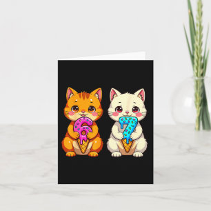 Cute Kawaii Cats Neko 67 Drip Meme Funny Six Seven Card