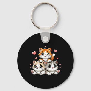 Cute Kawaii Cats Neko Funny Kitten Cat Lover Gift Key Ring