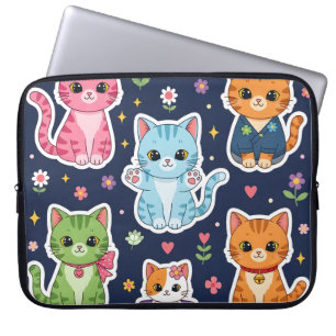 Cute Kawaii Cats Neko Funny Kitten Cat Lover Gift Laptop Sleeve