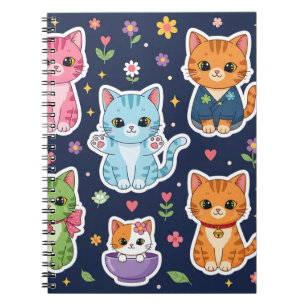 Cute Kawaii Cats Neko Funny Kitten Cat Lover Gift Notebook