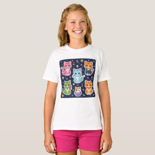 Cute Kawaii Cats Neko Funny Kitten Cat Lover Gift T-Shirt