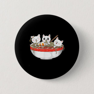 Cute Kawaii Cats Ramen Noodles Anime Japanese Cat  6 Cm Round Badge