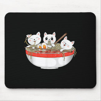 Cute Kawaii Cats Ramen Noodles Anime Japanese Cat  Mouse Mat