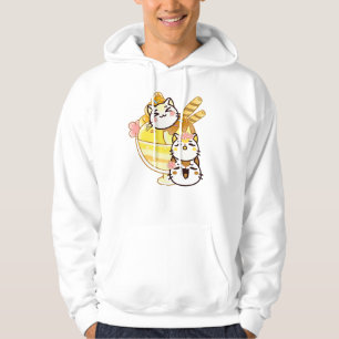 Cute Kawaii Cats with Giant Ice Cream Sundae Hoodie