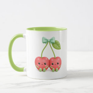 Cute Kawaii Cherry Couple Coffee Mug