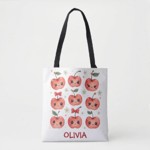 Cute Kawaii Cherry Smiles Tote Bag