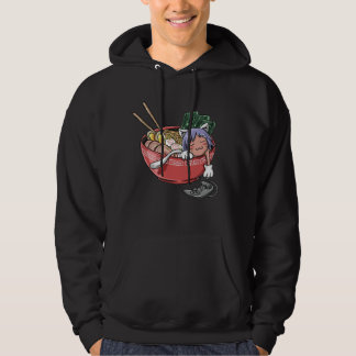 Cute Kawaii Chibi Anime Cat Gamer Ramen Noodles Hoodie
