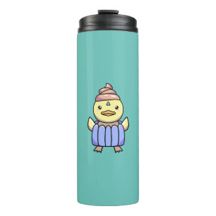 Cute Kawaii Chibi Cupcake Duck Thermal Tumbler