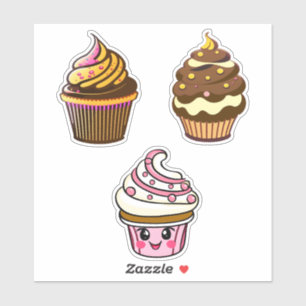 Cute Kawaii Chibi Cupcakes