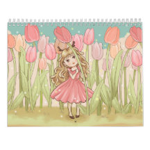 Cute Kawaii chibi girls  Calendars