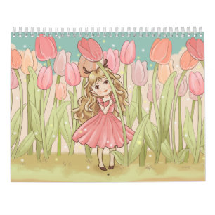 Cute Kawaii chibi girls Calendars
