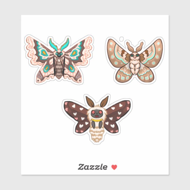 Cute Kawaii Chibi Moths (Sheet)