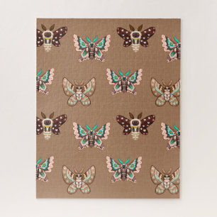 Cute Kawaii Chibi Moths Jigsaw Puzzle