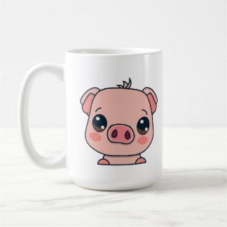 Cute Kawaii Chibi Pig Coffee Mug