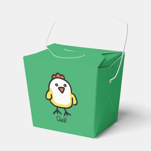 Cute Kawaii Chicken Personalised Favour Box (Front Side)