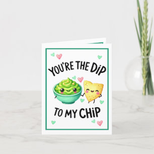 Cute Kawaii Chips and Dip Thank You Card
