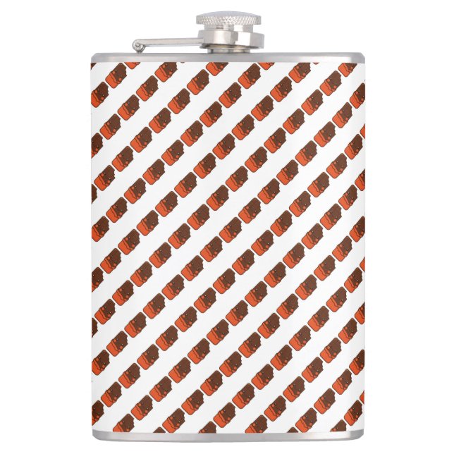 Cute Kawaii Chocolate Bar Hip Flask (Front)