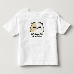 Cute Kawaii Chubby Angry Mochi Cat  Toddler T-Shirt