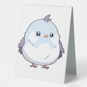 Cute Kawaii Chubby Bird Cartoon - Adorable Pastel