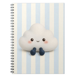 Cute Kawaii Cloud Spiral Notebook