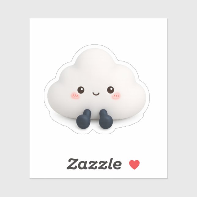 Cute Kawaii Cloud Vinyl Sticker  (Sheet)