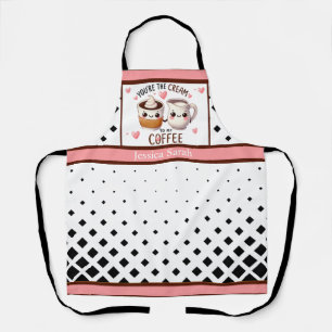Cute Kawaii Coffee and Cream Apron