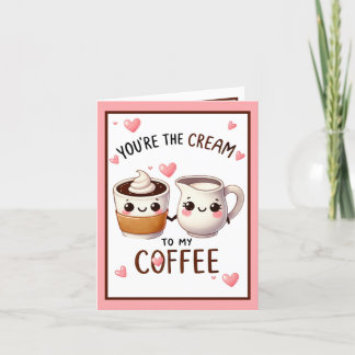 Cute Kawaii Coffee and Cream Thank You Card