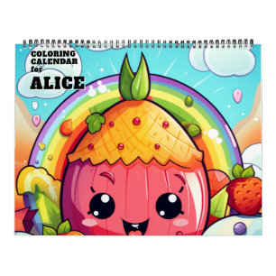 Cute Kawaii Colouring Calendar
