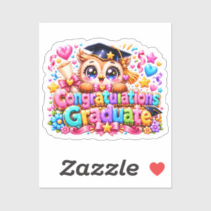 Cute Kawaii Congratulations Graduate Owl Pastel Pi