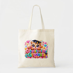 Cute Kawaii Congratulations Graduate Owl Pastel Pi Tote Bag