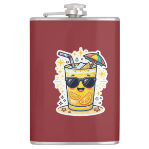 Cute Kawaii Cool Summer Tropical Drink Sunglasses Hip Flask