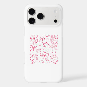 Cute Kawaii Coquette Pink Strawberry Bows