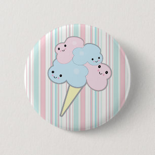 cute kawaii cotton candy 6 cm round badge