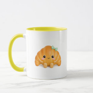 Cute Kawaii Croissant Coffee Mug