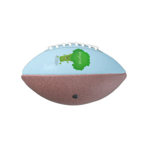 Cute kawaii dancing broccoli cartoon illustration american football