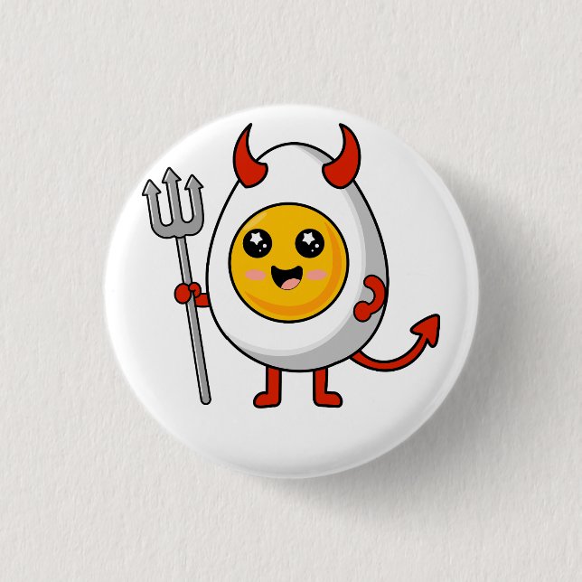 Cute Kawaii Deviled Egg 3 Cm Round Badge (Front)