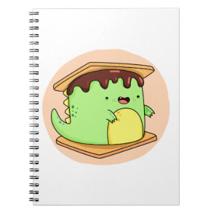 Cute Kawaii Dino-smore Notebook