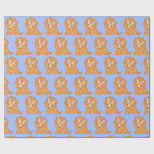 Cute Kawaii Dinosaur Pattern for Kids   Colourful  Wrapping Paper