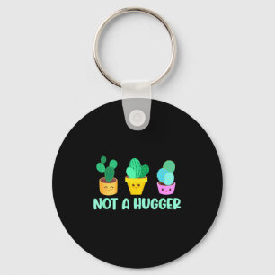 Cute Kawaii Do Not Hug I'm Not A Hugger Cactus  Key Ring