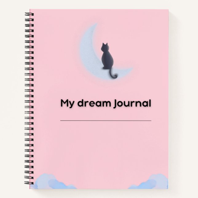 Cute Kawaii Dream Journal Pastel Pink Clouds Notes (Front)