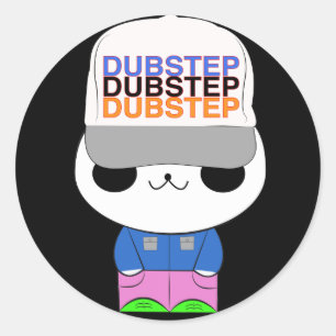 Cute kawaii dubstep panda classic round sticker