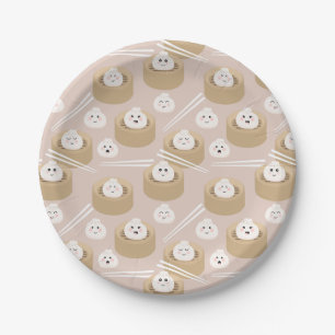 Cute Kawaii Dumplings Steamer Chopsticks  Paper Plate